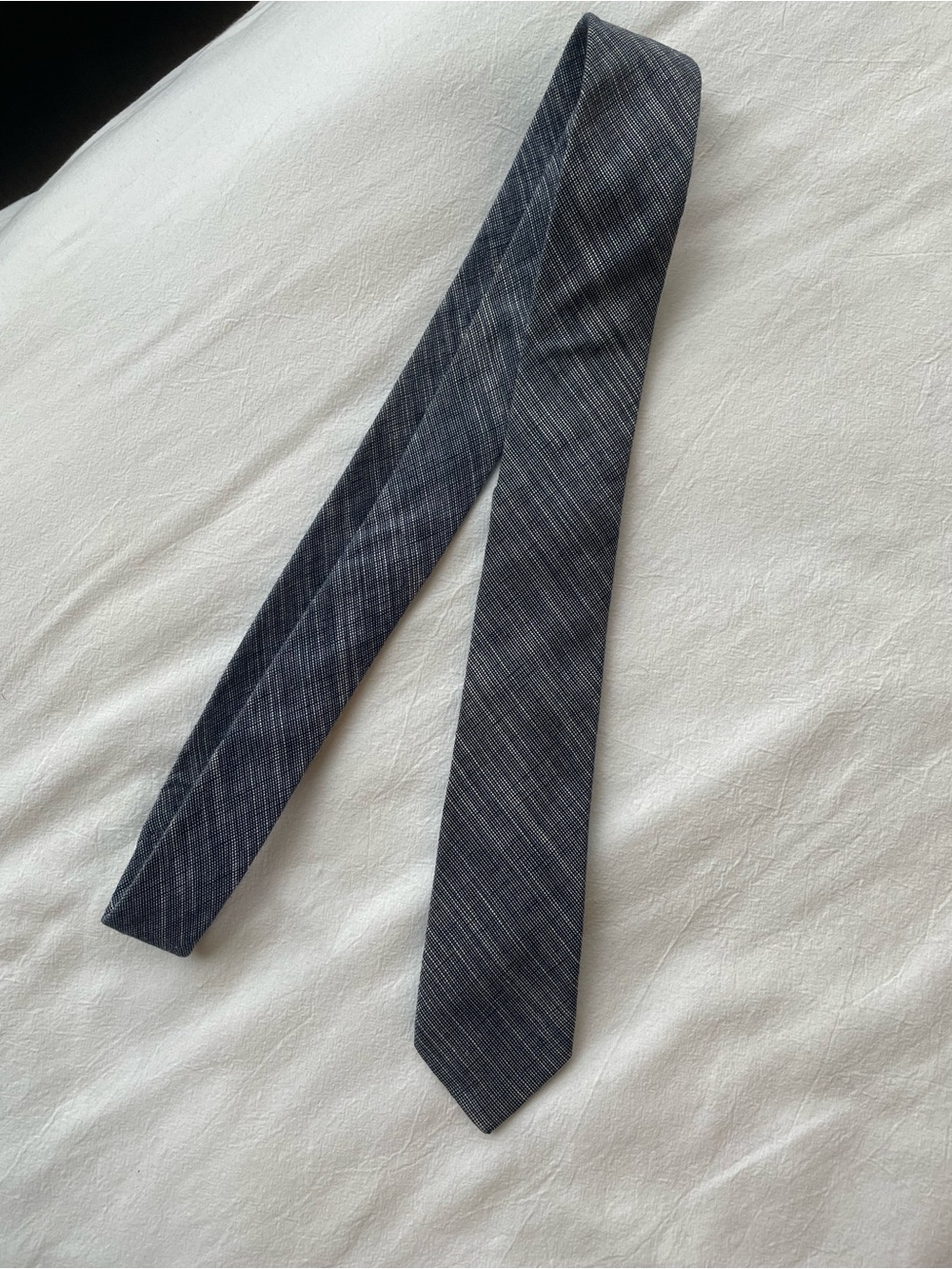 Men's Slate Patterned Slim Tie - Gray